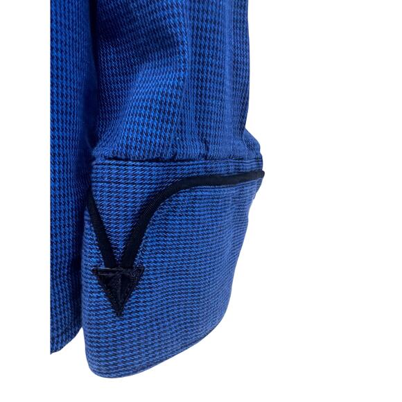 Cinch Vintage Blue Plaid Western Rockabilly Cowboy Pearl Snap Shirt Medium - Picture 8 of 12